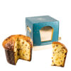 Panettone clásico milanés Roberto Cantolacqua 1kg abierto con estuche regalo