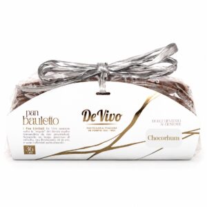 PanBauletto Chocorhum De Vivo 400 g en envase regalo con lazo plateado