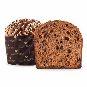 Panettone Da Vittorio de Chocolate 1 kg cortado con miga alveolada y chocolate