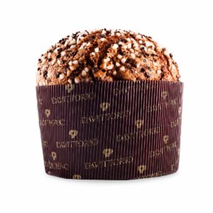 Panettone Da Vittorio de Chocolate 1 kg detalle con cobertura de azúcar y chocolate