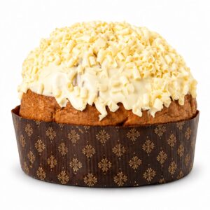 Panettone Delicia de Limón De Vivo 1 kg con cobertura blanca y virutas de chocolate blanco