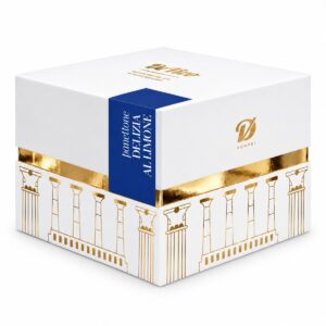 Panettone Delicia de Limón De Vivo 1 kg en caja regalo blanca y dorada