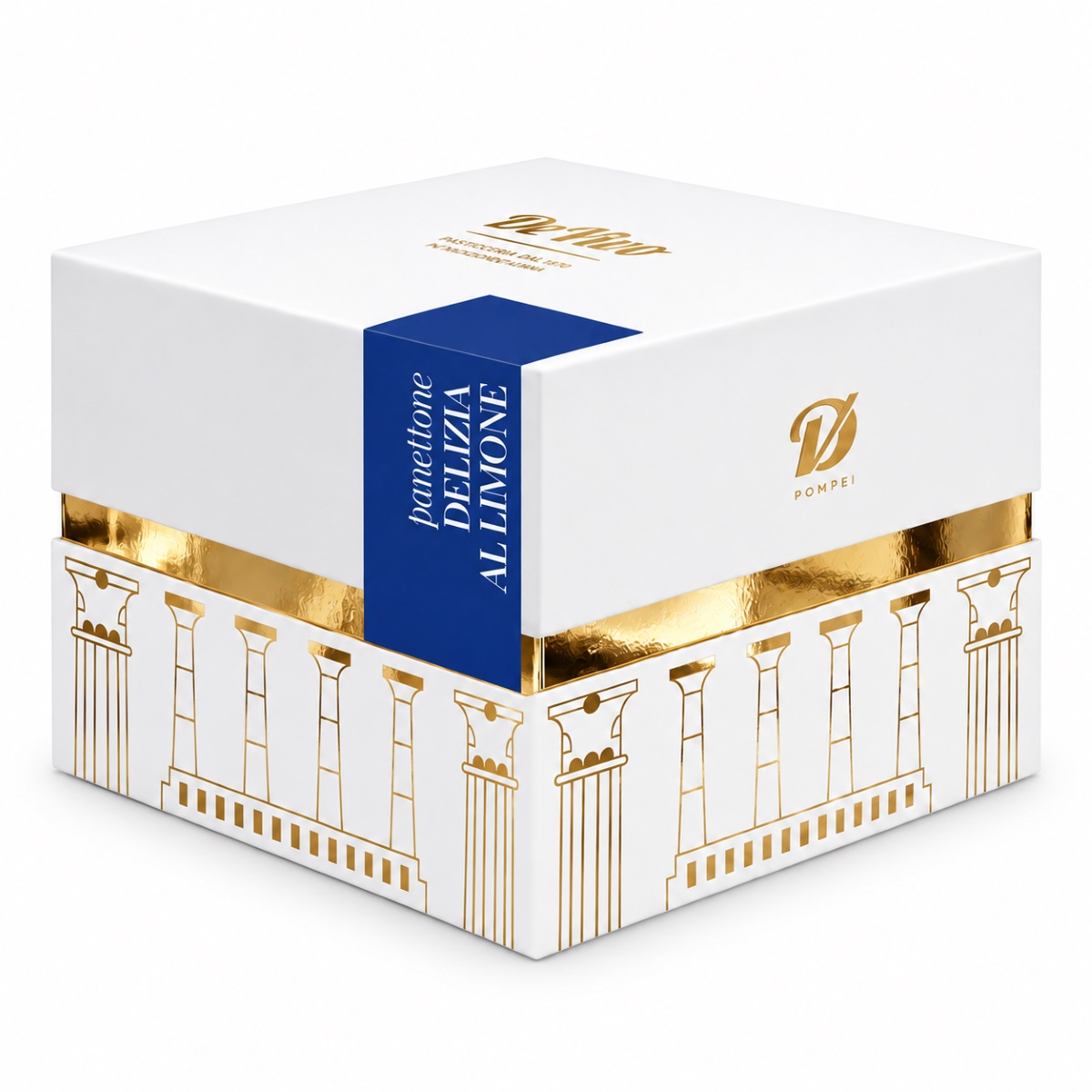 Panettone Delicia de Limón De Vivo · 1 kg · Caja Regalo Panettone Delicia de Limón De Vivo 1 kg en caja regalo blanca y dorada