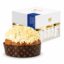 Panettone Delicia de Limón De Vivo 1 kg con cobertura blanca y virutas de chocolate blanco junto a caja regalo