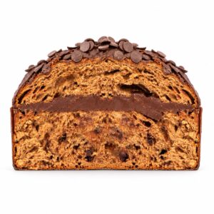 Panettone de Chocolate Negro y Ron De Vivo 1 kg cortado con relleno cremoso de chocolate