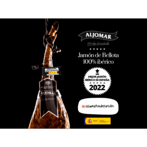 Jamón de bellota 100% ibérico Aljomar premiado Mejor Jamón Ibérico de España 2022