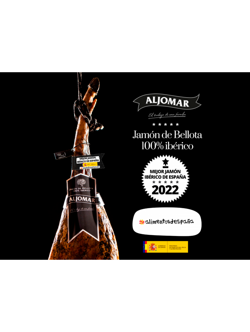 Jamón de Bellota 100% Ibérico Aljomar – Mejor Jamón de España 2022 Jamón de bellota 100% ibérico Aljomar premiado Mejor Jamón Ibérico de España 2022