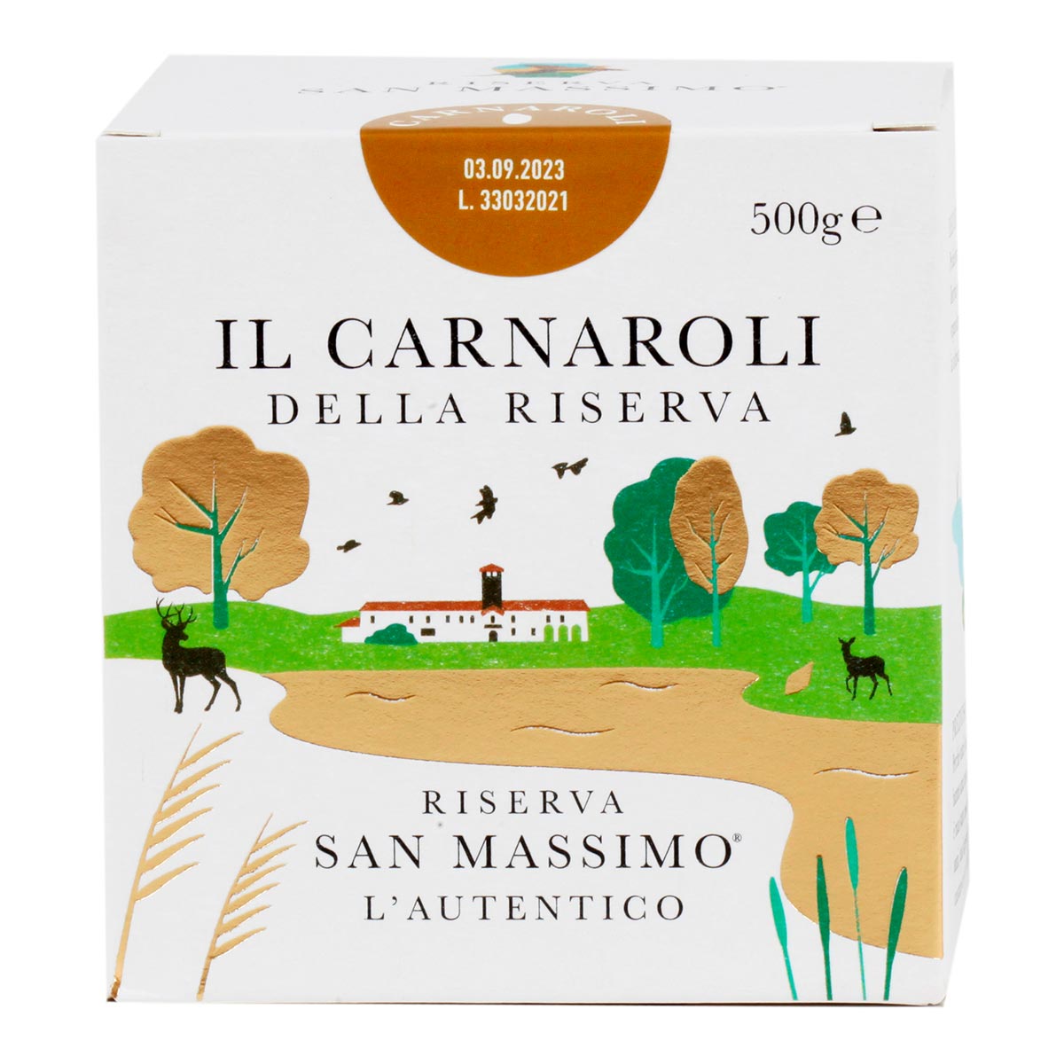 Arroz Carnaroli Riserva San Massimo 500g Arroz Carnaroli Riserva San Massimo 500g en caja gourmet italiana