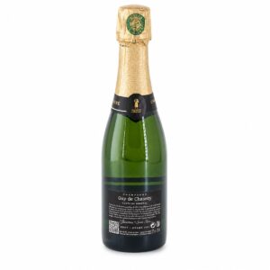 Vista trasera de Champagne Brut Cuvée de Buretel Guy de Chassey Media Botella