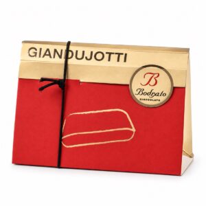 Estuche Surtido de Giandujotti Bodrato 140 g en caja roja y dorada