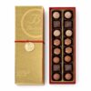 Estuche de Bombones Italianos Bodrato 16 Piezas 155 g Gold Edition con caja dorada y surtido abierto