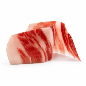 Lonchas de Jamón de Bellota Ibérico 50% Raza Ibérica Aljomar con grasa infiltrada
