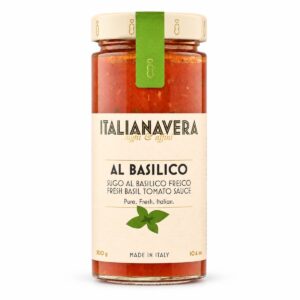 Salsa de Tomate con Albahaca Fresca Italianavera 300 g en tarro de cristal