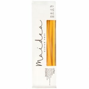 Tagliatelle sin gluten Maidea 250 g en envase sobre fondo blanco