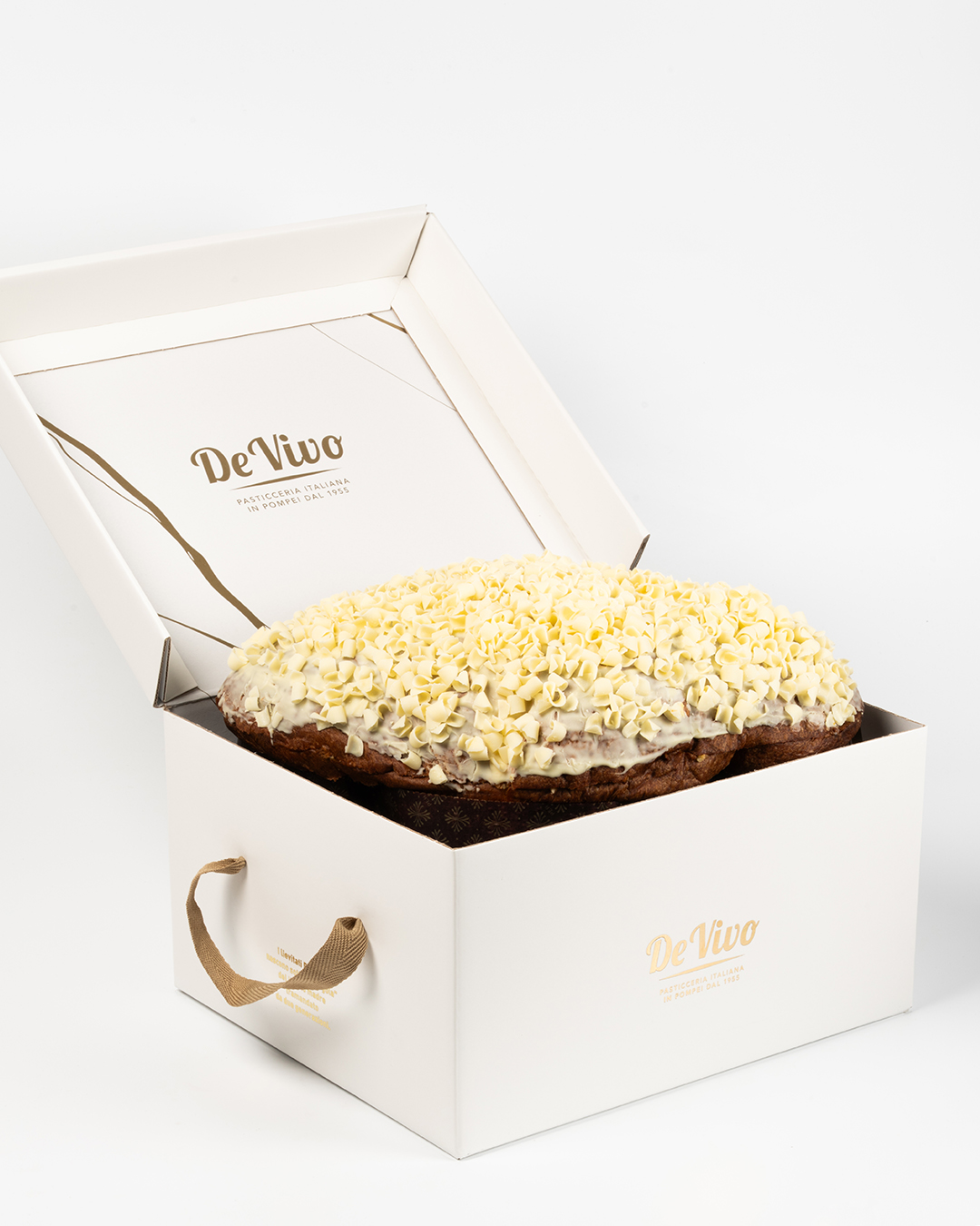 Colomba de Pascua Italiana de Limón De Vivo · Estuche abierto Colomba de Pascua italiana de limón De Vivo presentada en estuche abierto