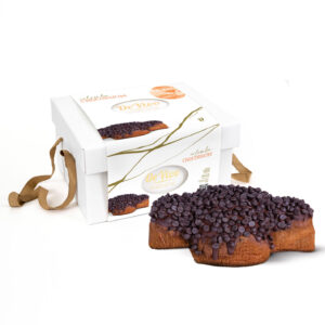 Colomba de Pascua de Chocolate y Ron de Jamaica De Vivo 1,2 kg con estuche, colomba italiana artesanal con cobertura de chocolate