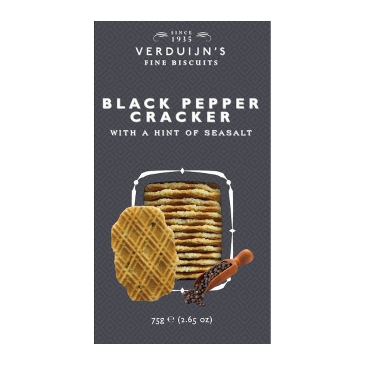 Crackers con Pimienta Negra Verduijn’s 75g Crackers con pimienta negra Verduijn’s 75g con sal marina