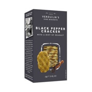 Crackers con pimienta negra Verduijn’s 75g con toque de sal marina