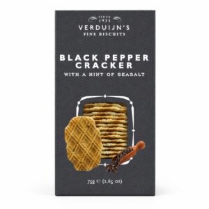 Crackers con Pimienta Negra Verduijn’s Fine Biscuits 75 g vista frontal