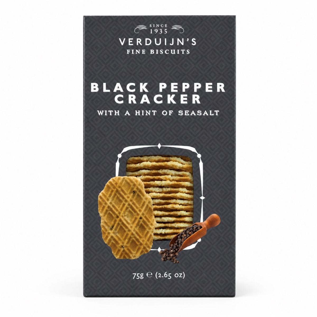 Crackers con Pimienta Negra Verduijn’s 75 g Crackers con Pimienta Negra Verduijn’s Fine Biscuits 75 g vista frontal