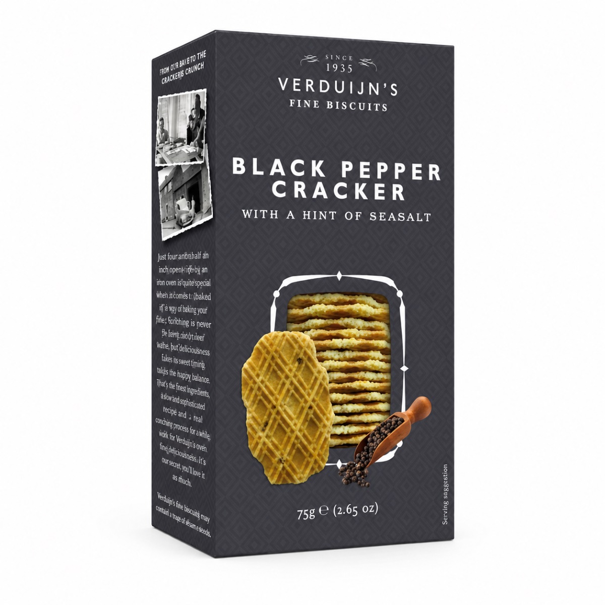 Crackers con Pimienta Negra Verduijn’s 75 g Crackers con Pimienta Negra Verduijn’s Fine Biscuits 75 g