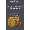 Galletas saladas Verduijn’s Black Pepper Cracker con pimienta negra y un toque de sal marina, crackers gourmet artesanos.