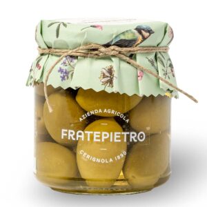 Aceitunas verdes Bella di Cerignola 280g en salmuera Fratepietro