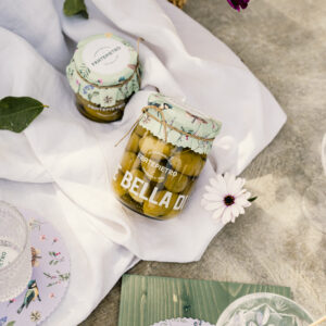 Aceitunas verdes Bella di Cerignola Fratepietro en salmuera en tarro de cristal