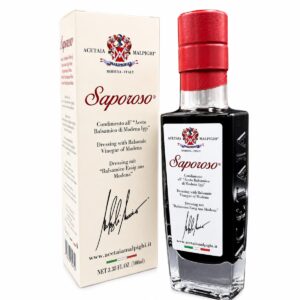 Condimento de Vinagre Balsámico IGP Saporoso Malpighi 100 ml con estuche