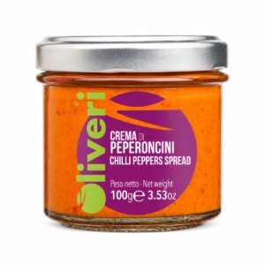 Crema de Peperoncino Picante Oliveri Piemonte 100 g en tarro de cristal