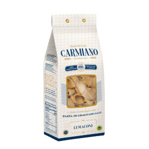 Pasta Lumaconi IGP Gragnano Carmiano 500g galets de Navidad trafilata al bronzo