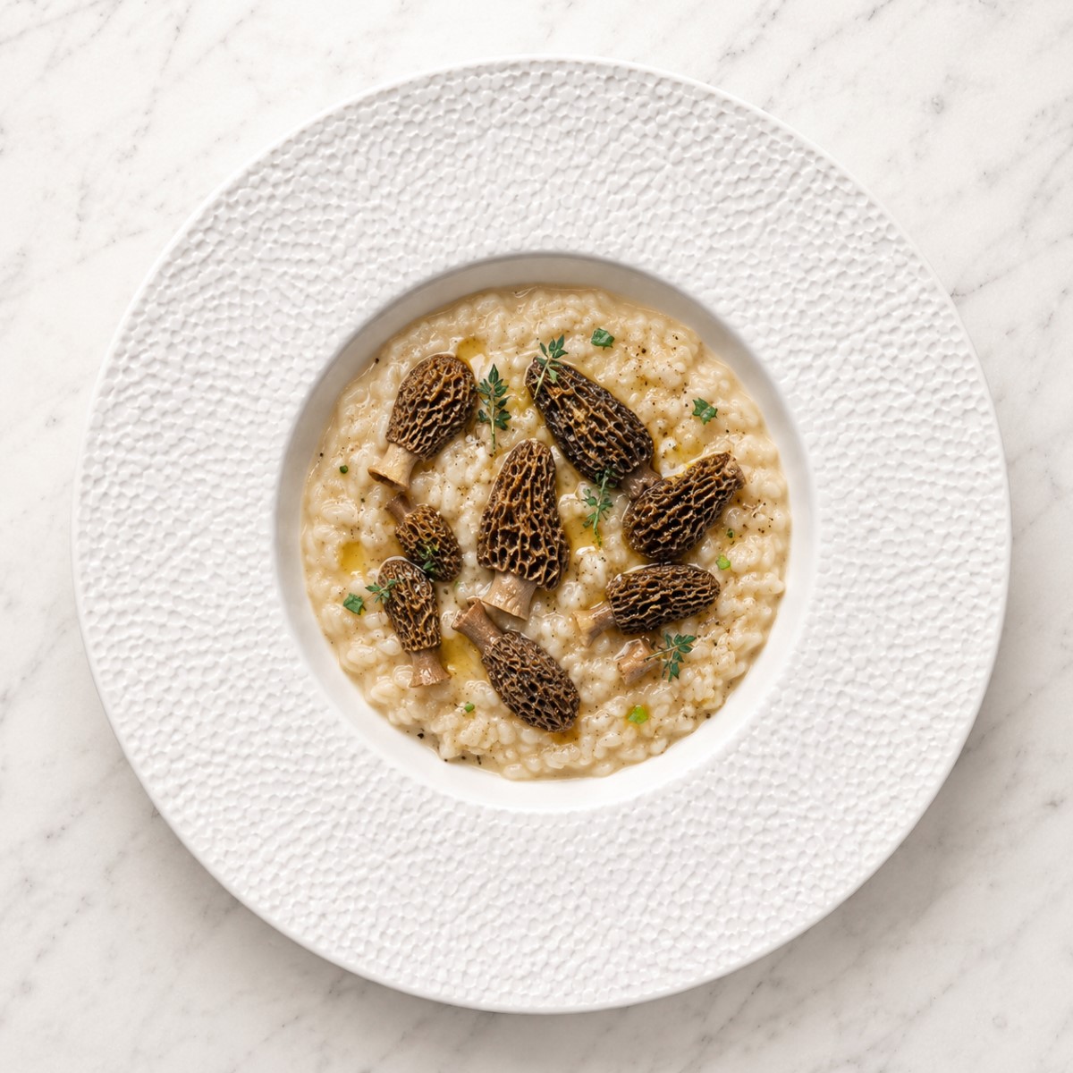 Risotto con Colmenillas Oliveri Piemonte · 250 g Risotto con Colmenillas Oliveri Piemonte 250 g servido en plato