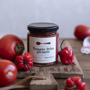 Salsa de tomate frito picante Cortijo de Sarteneja hot tomato sauce artesanal