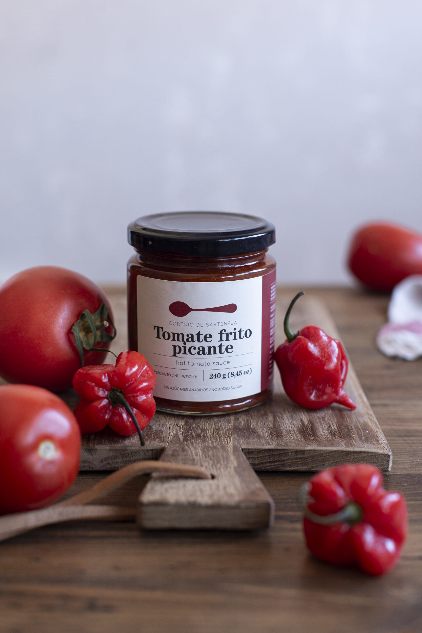 Salsa de Tomate Frito Picante Cortijo de Sarteneja Salsa de tomate frito picante Cortijo de Sarteneja hot tomato sauce artesanal