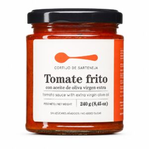 Salsa de Tomate Frito con AOVE Cortijo de Sarteneja 240 g en tarro de cristal