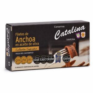 Anchoas del Cantábrico en Aceite de Oliva Conservas Catalina Octavillo 8 filetes 45 g