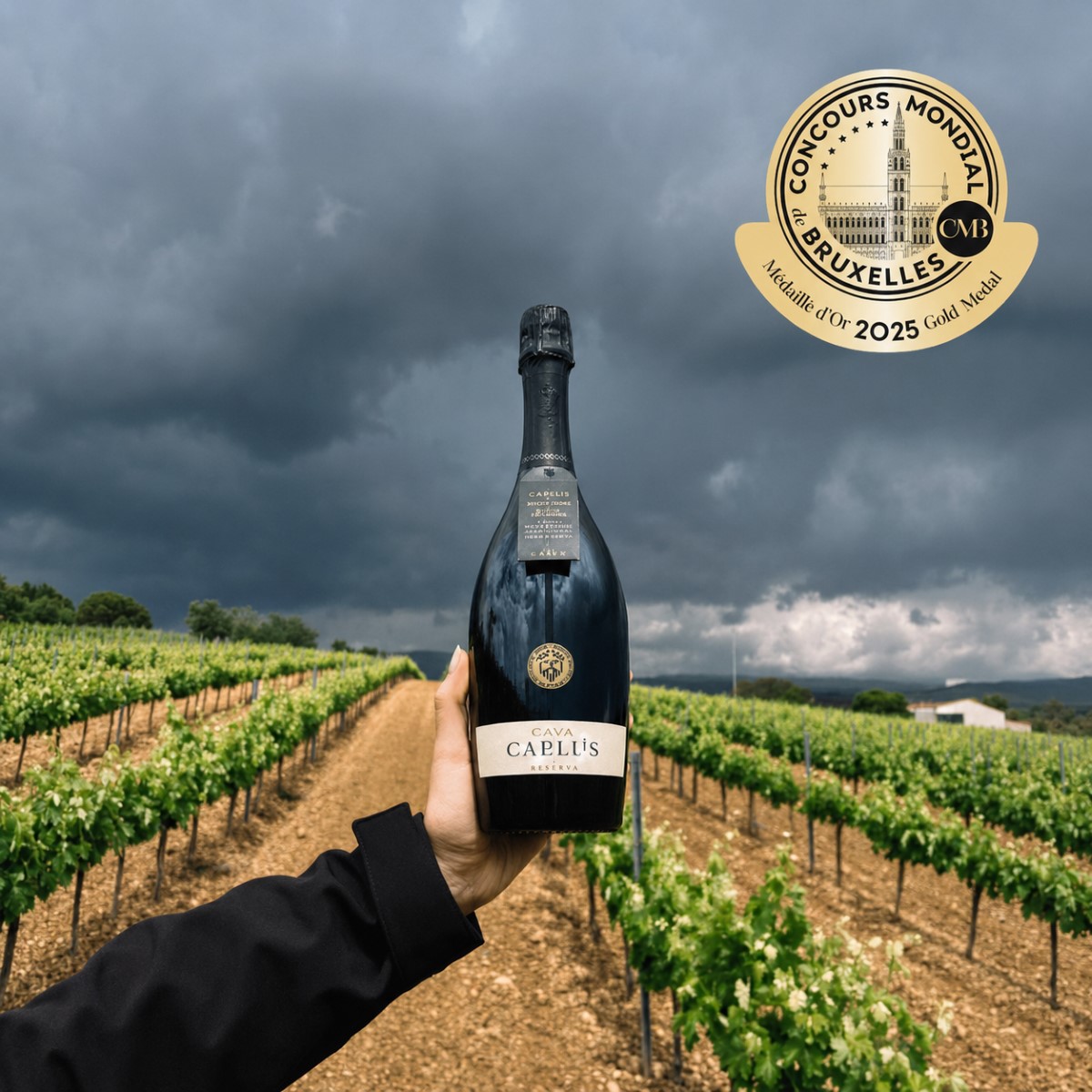 Cava Gran Reserva Caelus 2016 Brut Nature U més U · 75 cl Cava Gran Reserva Caelus 2016 Brut Nature U més U 75 cl con Medalla de Oro Concours Mondial de Bruxelles 2025
