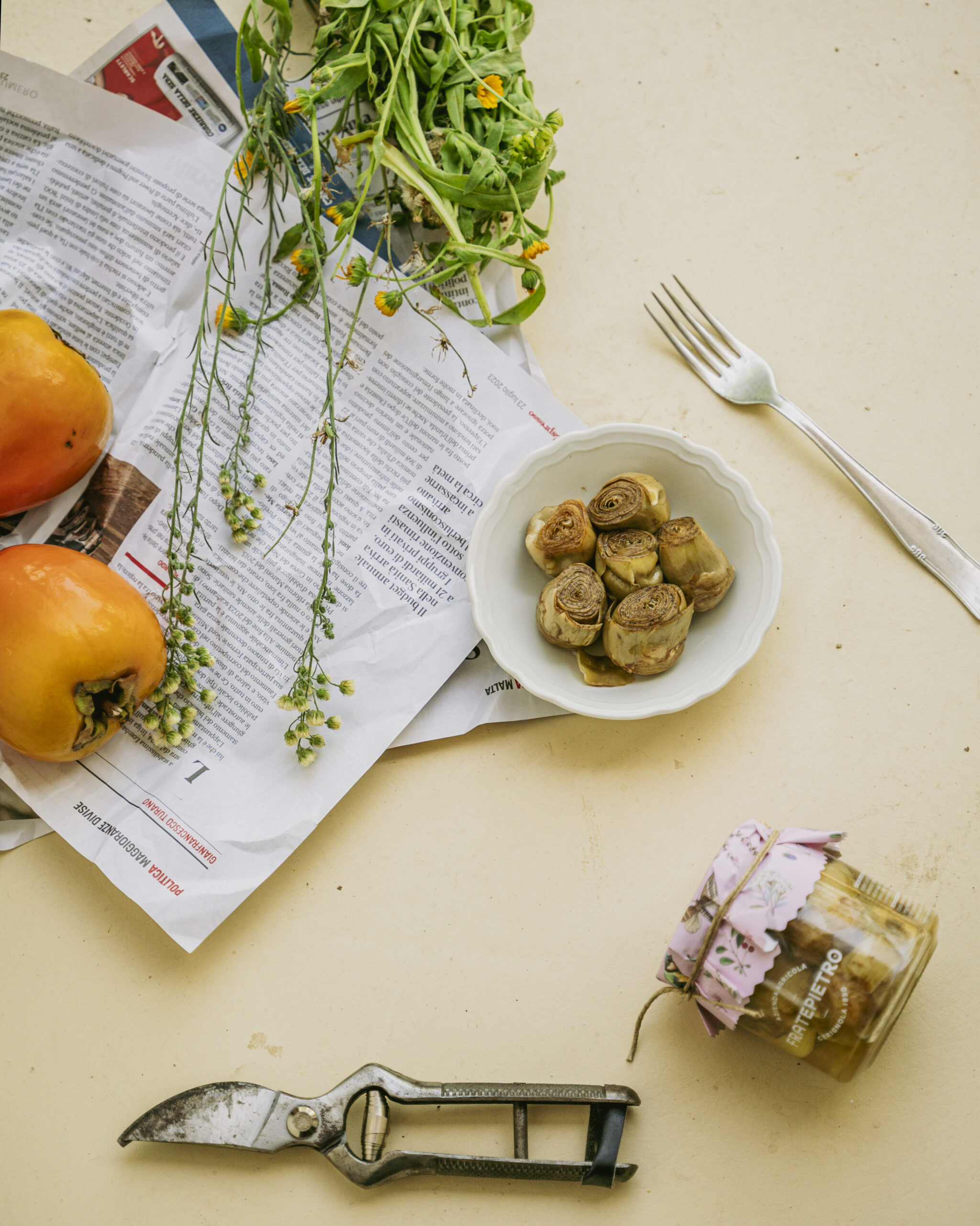 Corazones de alcachofa Fratepietro artesanos | Detalle producto Detalle tarro de corazones de alcachofa Fratepietro en aceite de oliva