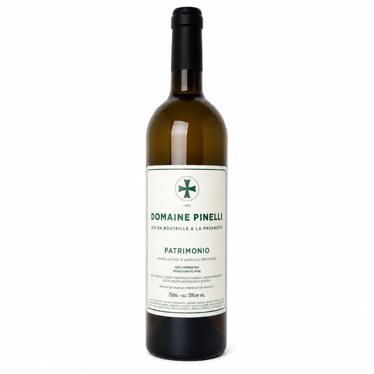 Domaine Pinelli Patrimonio Blanc AOP 75 cl Vino blanco Domaine Pinelli Patrimonio Blanc AOP 75 cl en botella