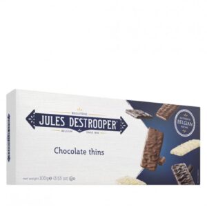 Galletas finas belgas recubiertas de tres chocolates Jules Destrooper en estuche gourmet