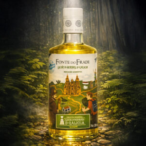 Licor de hierbas de Galicia Fonte do Frade 70 cl, licor artesanal gallego con indicación geográfica