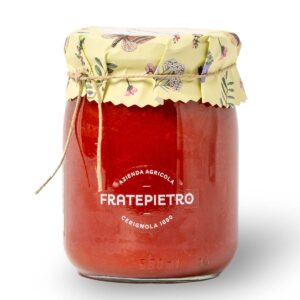 Passata pugliese de tomate triturado Fratepietro 580 g – tomate italiano artesanal de Puglia para salsas gourmet