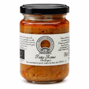 Pesto Rosso Ecológico de Tomate Mariangela Prunotto 130 g en tarro de cristal