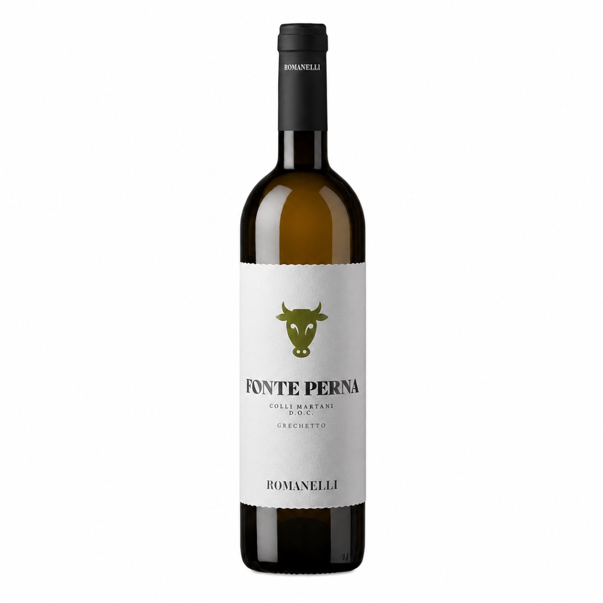 Romanelli Fonte Perna Grechetto Colli Martani DOC 75 cl Vino blanco Romanelli Fonte Perna Grechetto Colli Martani DOC 75 cl en botella