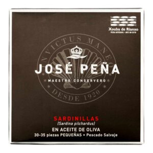 sardinillas en aceite de oliva José Peña conserva gourmet 30-35 piezas