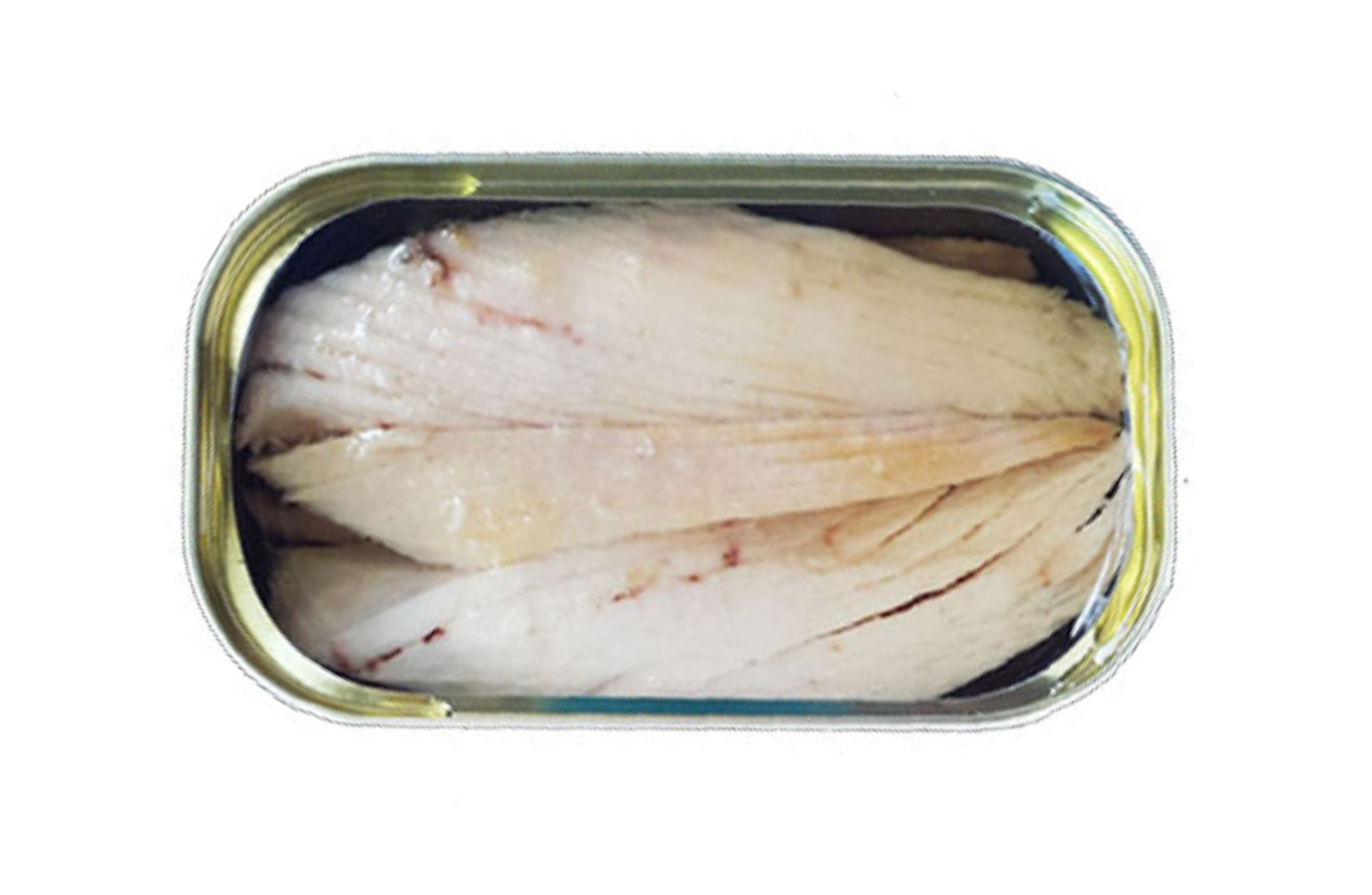 Ventresca de bonito del norte en aceite de oliva · Detalle interior · José Peña Ventresca de bonito del norte José Peña en aceite de oliva detalle interior de la conserva