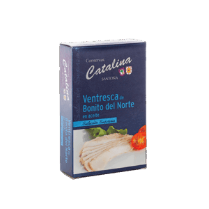 Ventresca de bonito del norte en aceite de oliva Conservas Catalina 120g