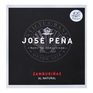 Zamburiñas al natural José Peña etiqueta frontal
