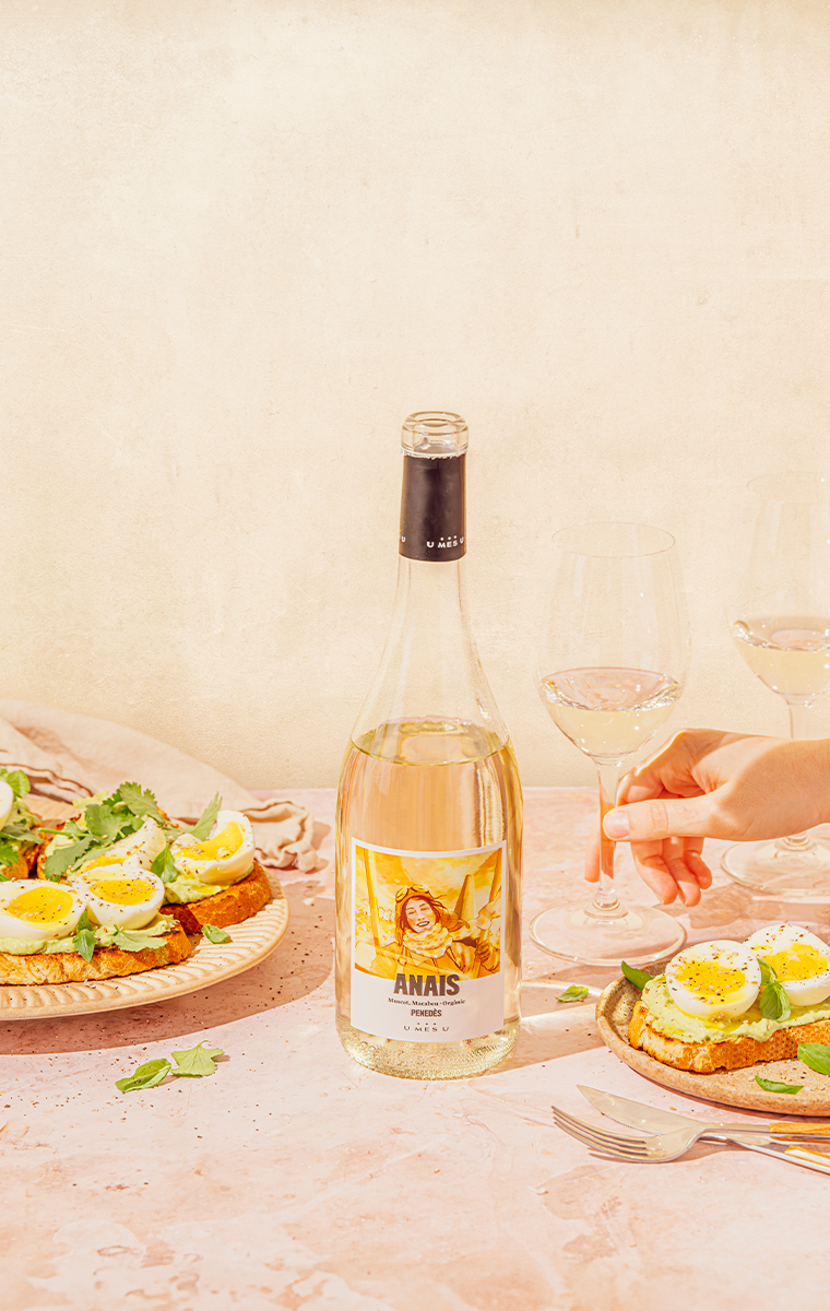 Anais Blanco Muscat · Vino Ecológico del Penedès · U MES U vino blanco anais muscat penedès u mes u maridaje mediterráneo