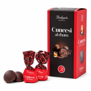 Bombones Cuneesi al Rhum Bodrato 150 g con relleno de ron y cobertura de chocolate